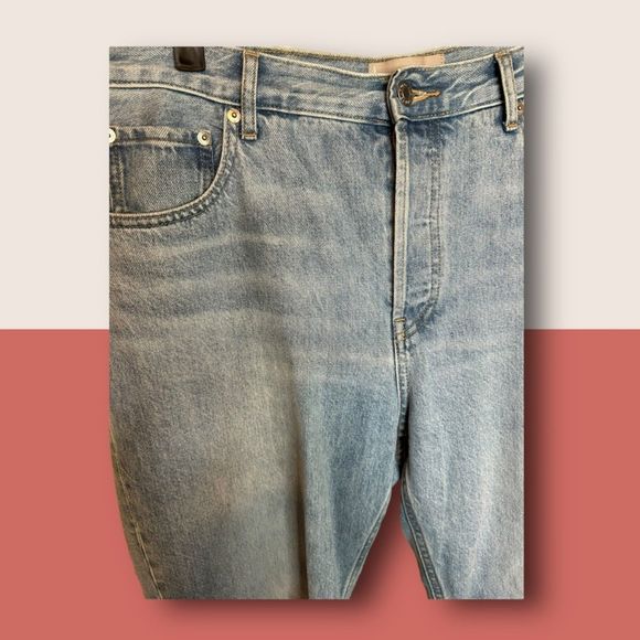 👖 EVERLANE THE CHEEKY JEAN SKY BLUE 31" SHORT BUTTON FLY - Picture 4 of 6